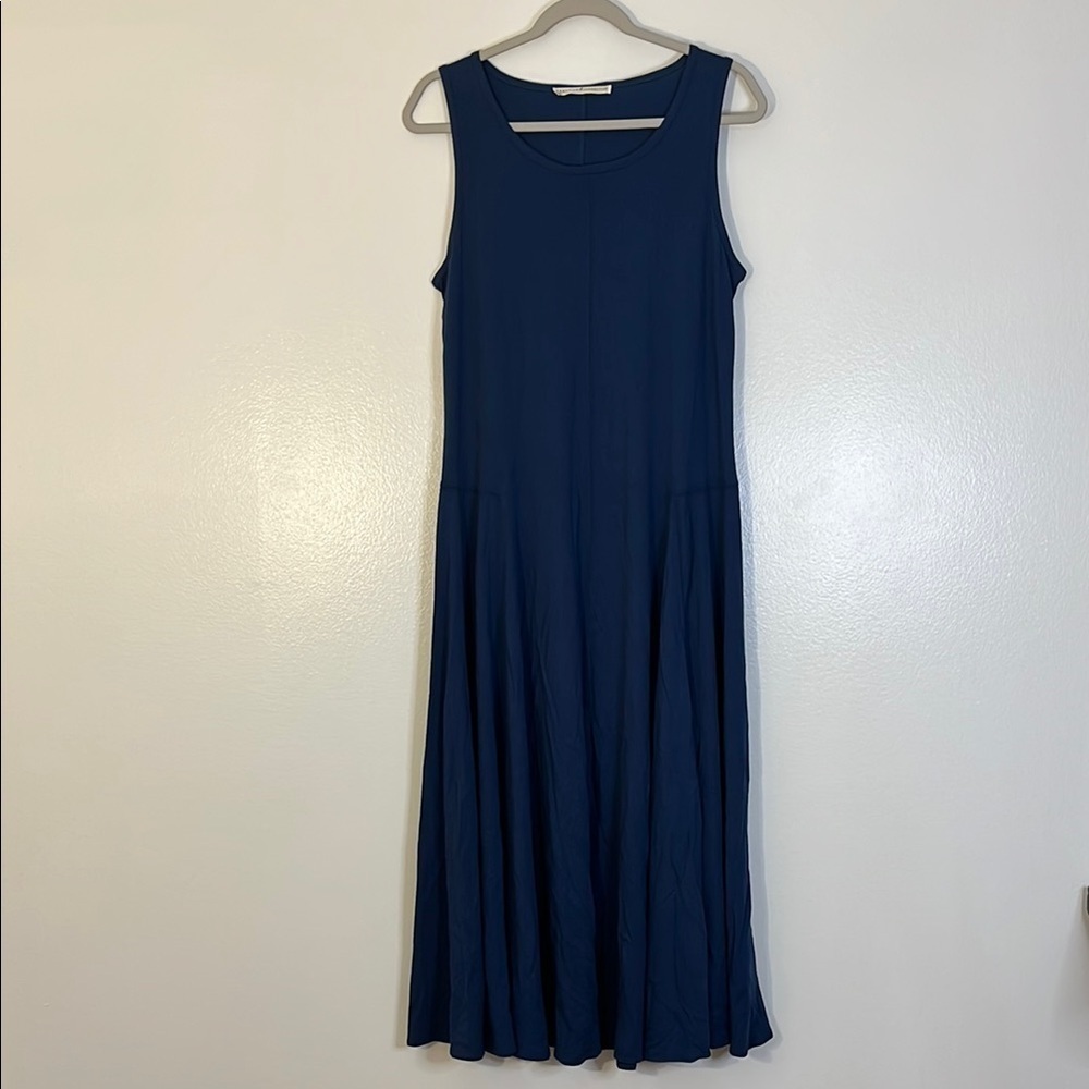 Peruvian Connection | Crewneck tank maxi dress Womens size L Pima cotton stretch